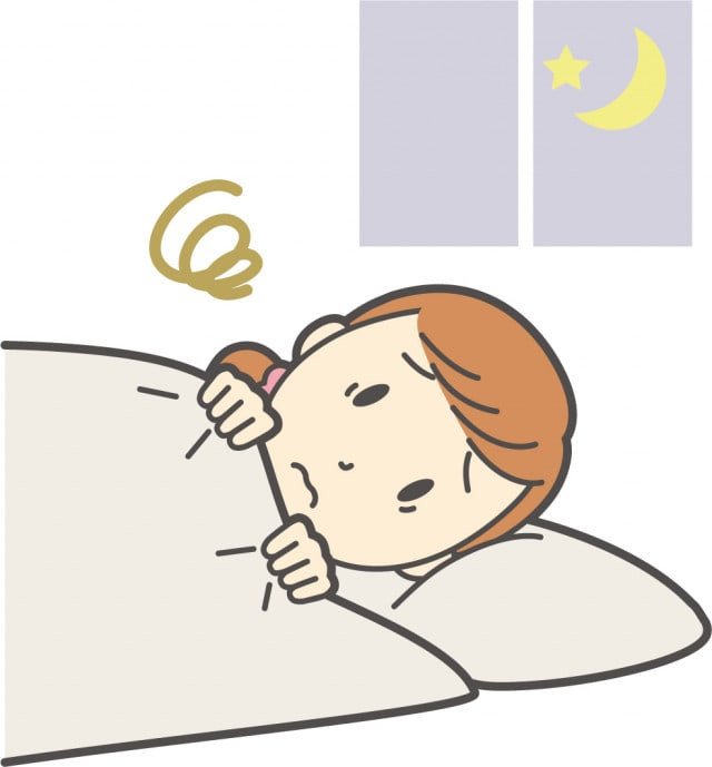 眠れない女性