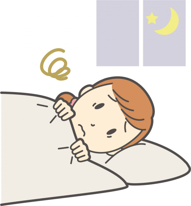 眠れない女性