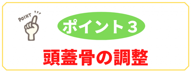 頭蓋骨の調整