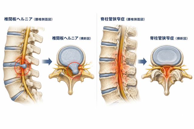 椎間板ヘルニアと狭窄症